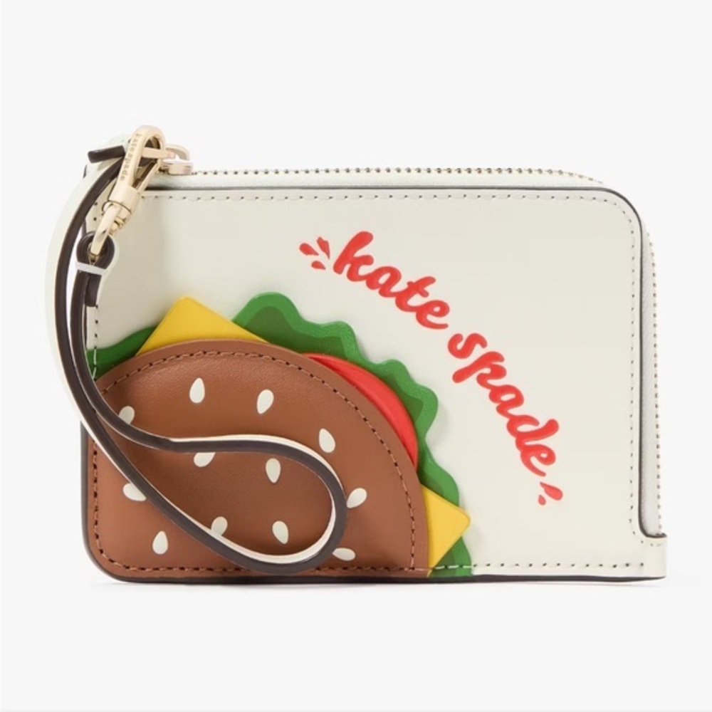 💐 Kate Spade New York Snack Bar Burger Card Holder Wristlet NWT!